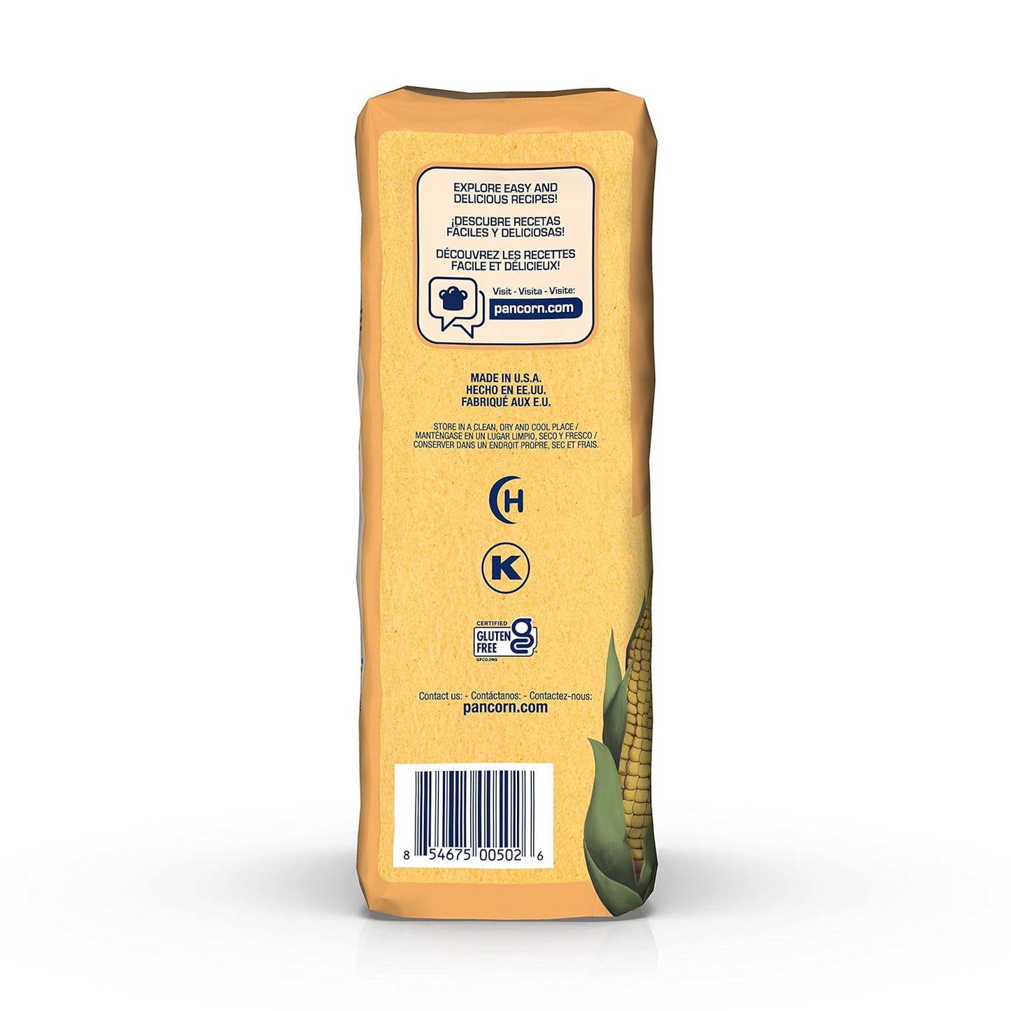 P.A.N. Yellow Corn Meal – Pre-cooked Gluten Free and Kosher Flour for Arepas, 2.27 kg (5 lb) (Pack of 4)