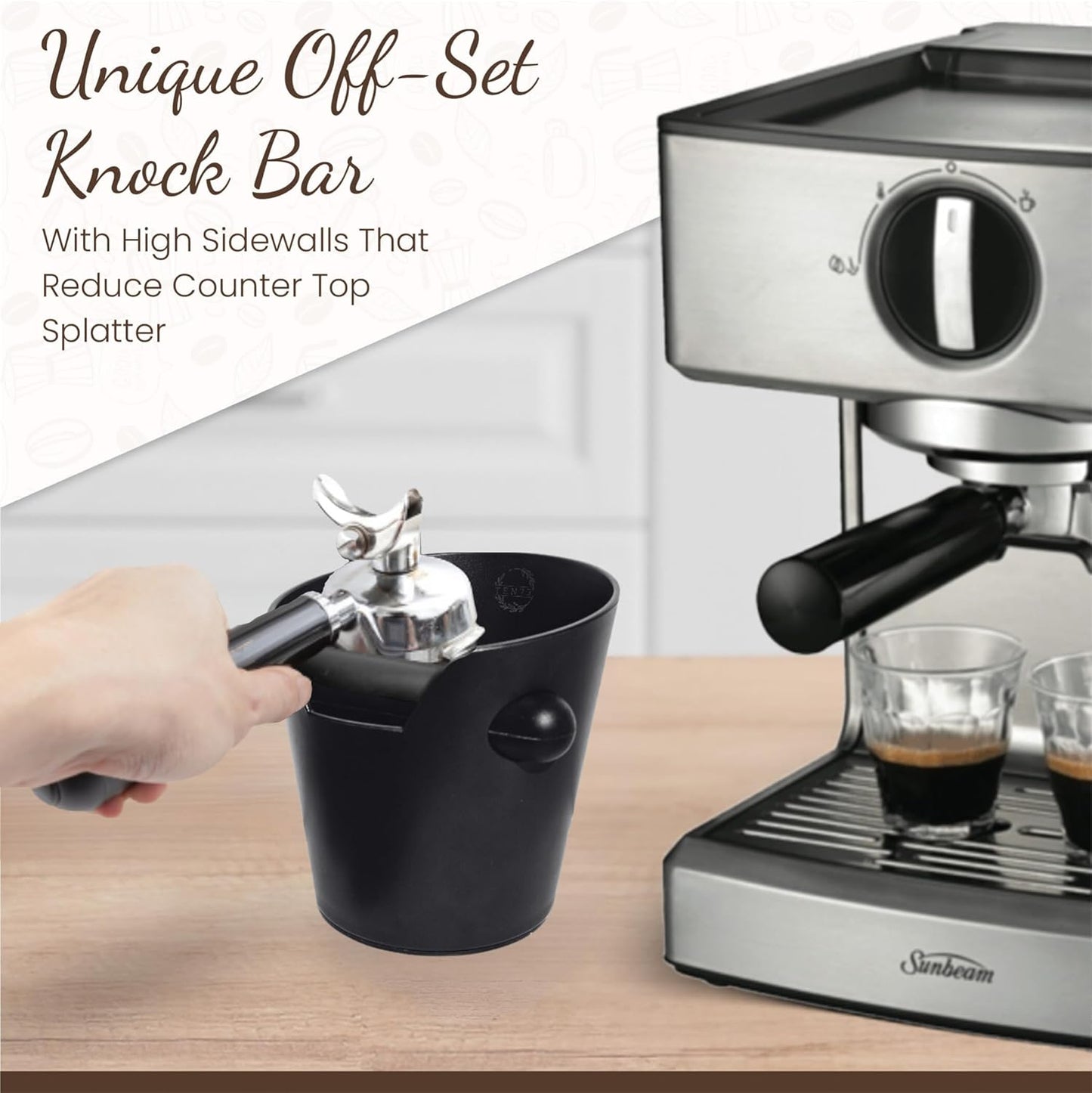 Espresso Knock Box, Espresso Machine Accessories, Coffee Espresso Accessories, Knockbox Espresso, Knock Box Espresso, Coffee Grounds Container Disposal, Espresso Knock Box and Tamp Station