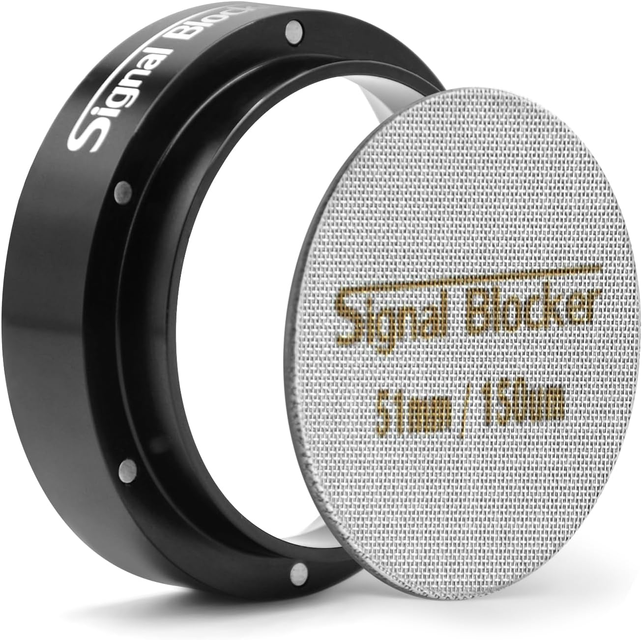 51mm Espresso Dosing Funnel & 51mm Puck Screen for Breville: Magnetic Coffee Dosing Ring Aluminium Metal - Reusable 1.7mm Thickness 150μm Puck Screen 316 Stainless Steel | Fits 51mm Portafilter