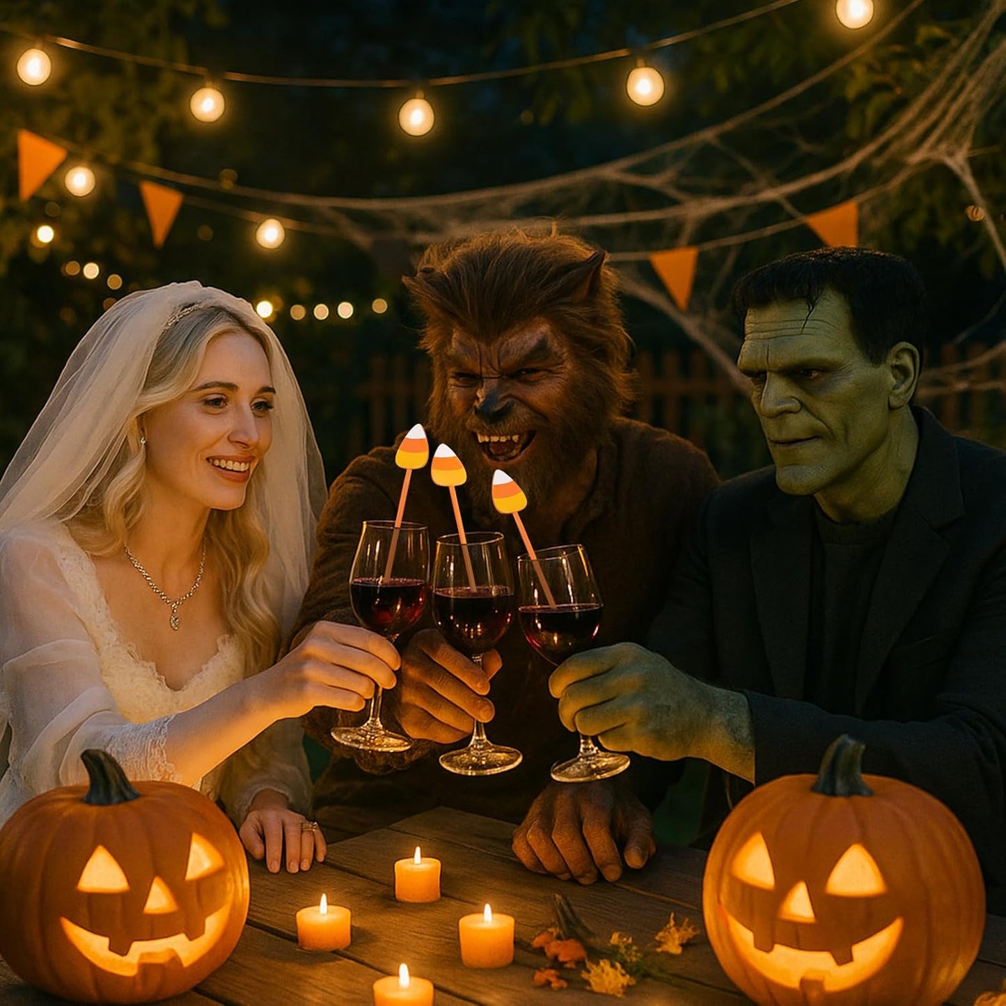 30 Pcs Halloween Swizzle Sticks Plastic Coffee and Cocktail Stirrers Fall Thanksgiving Drink Stirrers Cocktail Mixers for Halloween Fall Autumn Party Tea Coffee Bar Decoration(Popcorn)