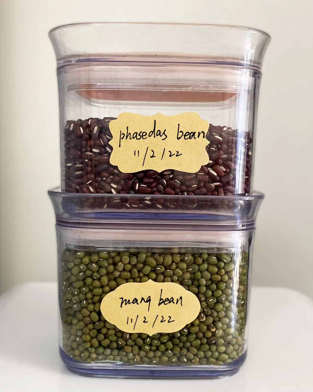 300 Pcs Gift Tag Name Labels Stickers, Kraft Blank Self-Adhesive Jar Labels for Storage Bins Essential Oil Spice Bottle Cosmetic Decoration Food Containers, Mason Labels Craft Presents Stickers