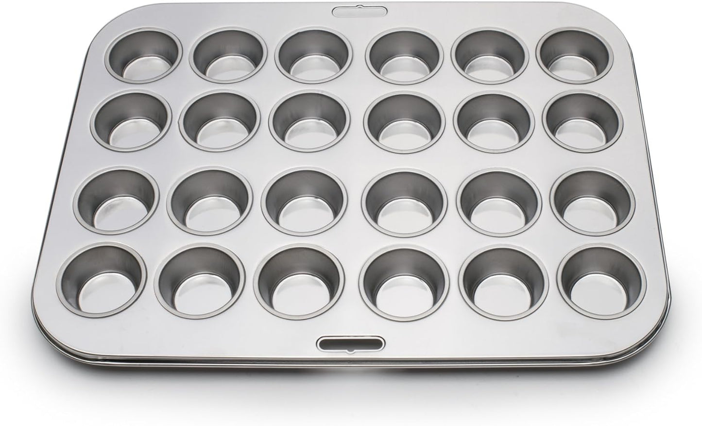 Fox Run Mini Muffin and Cupcake Pan, 24 Mini Cups, Stainless Steel Baking Pan, 10.5 x 13.75 x 1.5 inches,