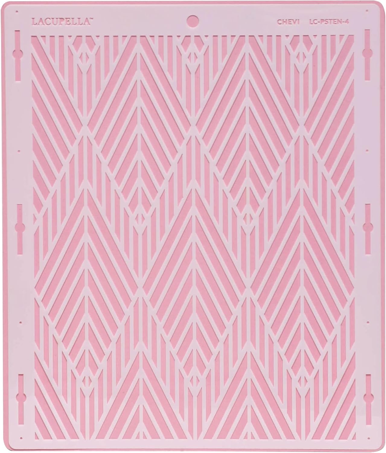 Cake Baking Stencil - Seamless Delicate Pattern for Decorating Tall Double Barrel Cake to Use with Buttercream, Royal Icing, Ganache, Paint, Airbrush (CHEVI)