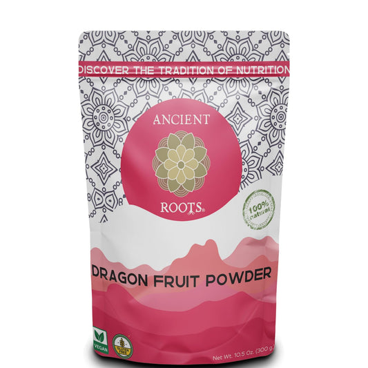 Ancient Roots Dragon Fruit Powder - All-Natural Food Coloring, Filled with Antioxidants, 75 Servings (10.5 ounces)