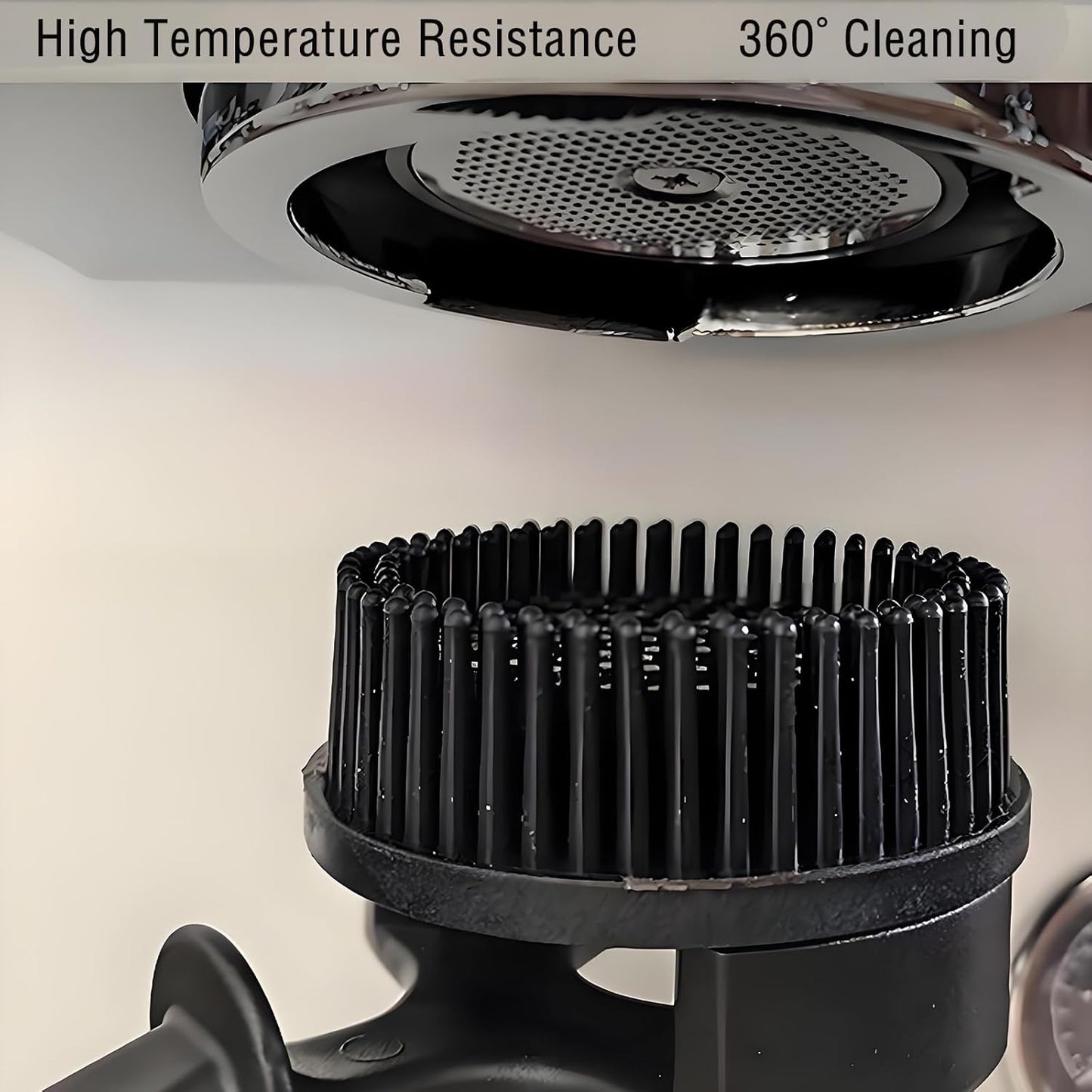 Espresso Cleaning Brush - Espresso Machine Group Head Cleaning Brush - Detachable 360° Silicone Cleaning Bristle Tools for Coffee Machine 58mm Grouphead