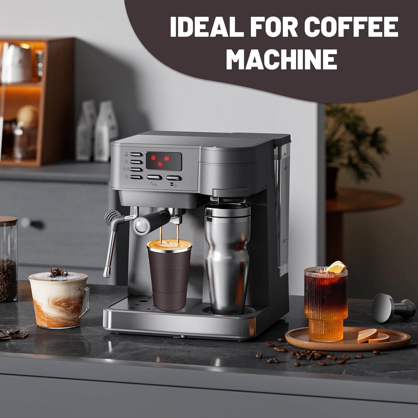 Insulated Coffee Tumblers with Flip Lid 12oz / 17oz, Stainless Steel Travel Coffee Mug Leak Proof, Vacuum Insulated Coffee Mug Reusable Cup, Keeps Cold and Hot for Coffee Tea