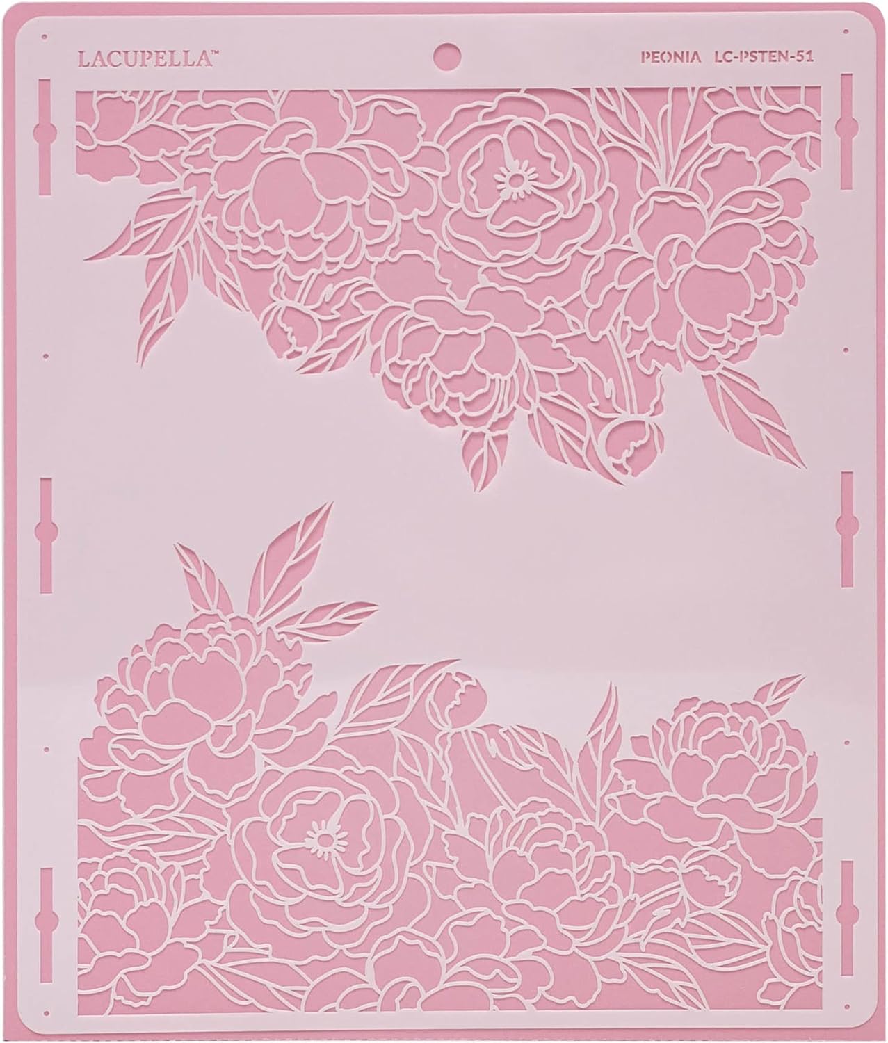 Large Cake Decorating Stencil (PEONIA) Peony Flower Pattern