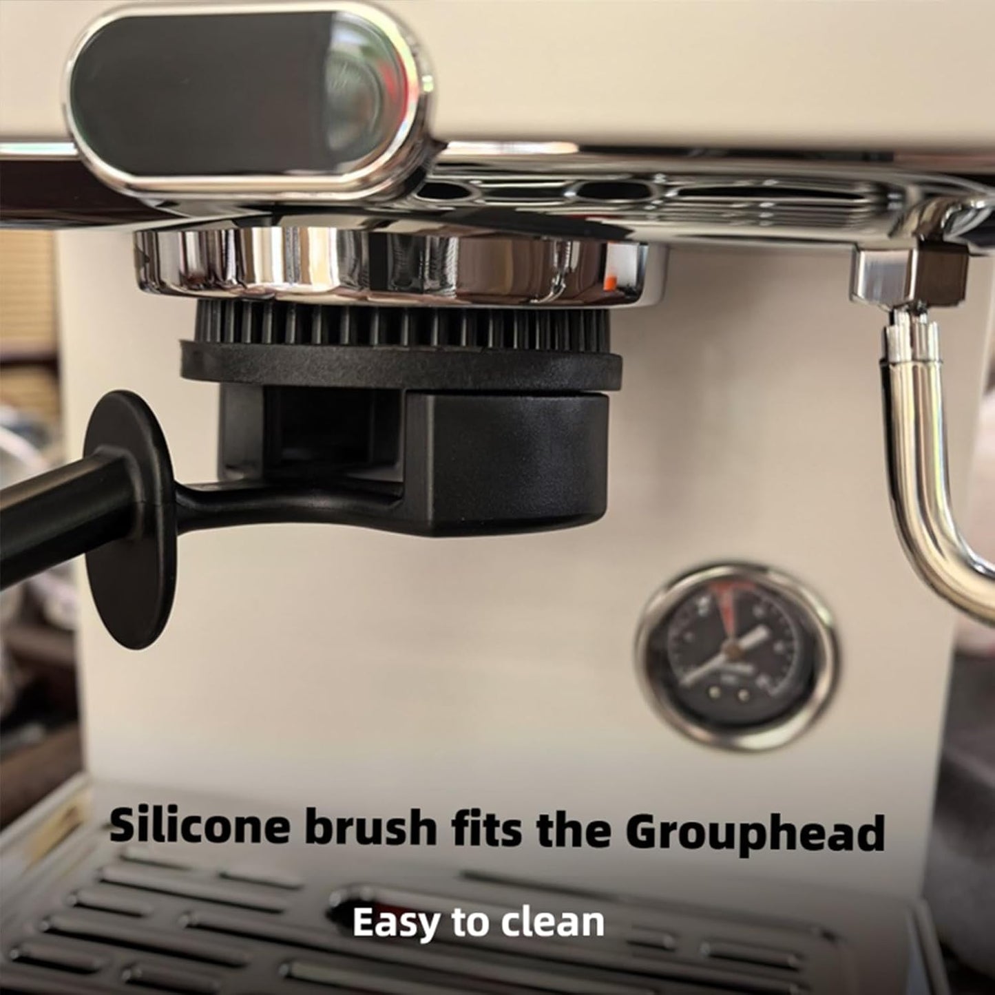 Espresso Cleaning Brush - Espresso Machine Group Head Cleaning Brush - Detachable 360° Silicone Cleaning Bristle Tools for Coffee Machine 58mm Grouphead