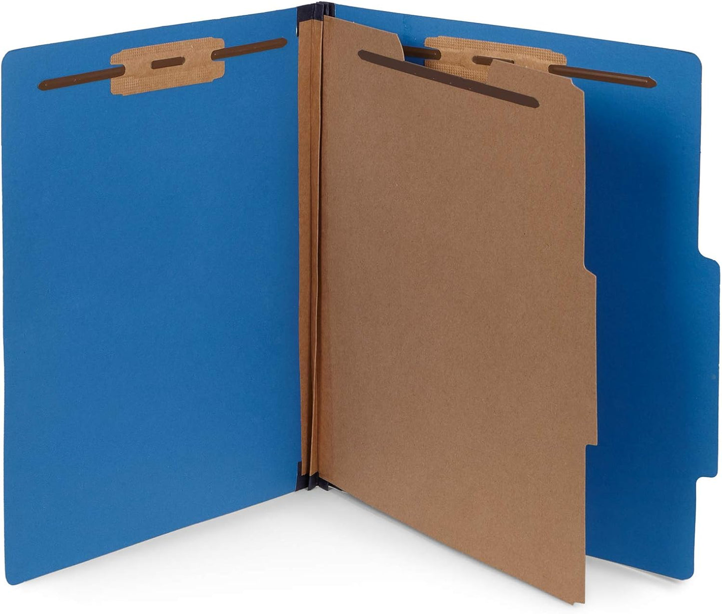 10 Dark Blue Classification Folders - 1 Divider - 2 Inch Tyvek Expansions - Durable 2 Prongs Designed to Organize Standard Medical Files, Office Reports - Letter Size, Dark Blue, 10 Pack