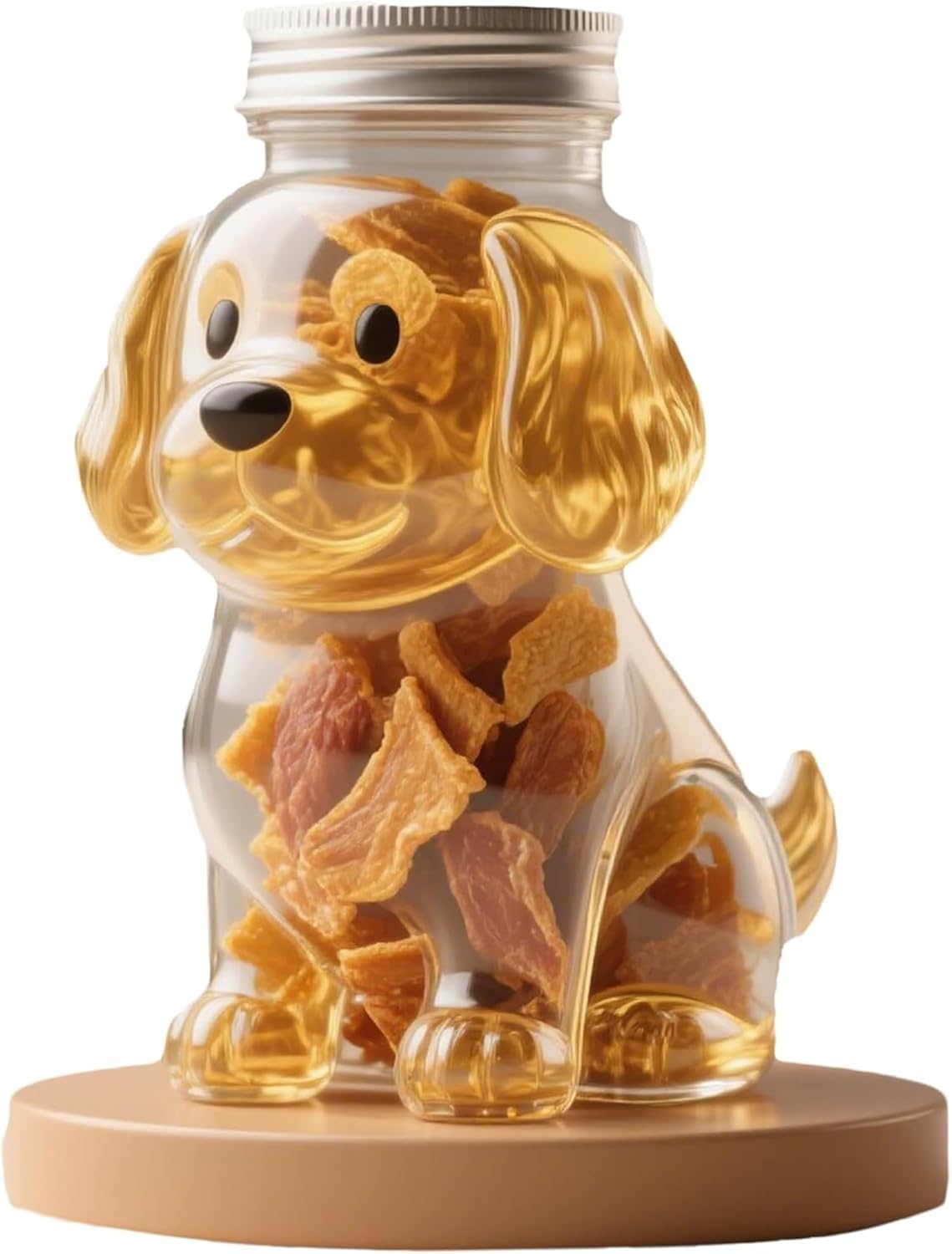 French Bulldog Snack Jar – 2025 New Cute Airtight Storage Container, Multi-purpose Jar for Dog Snacks, Cookies, Candy, Coffee Pods, Kitchen Organization, Pet Lovers Gift(Golden retriever)