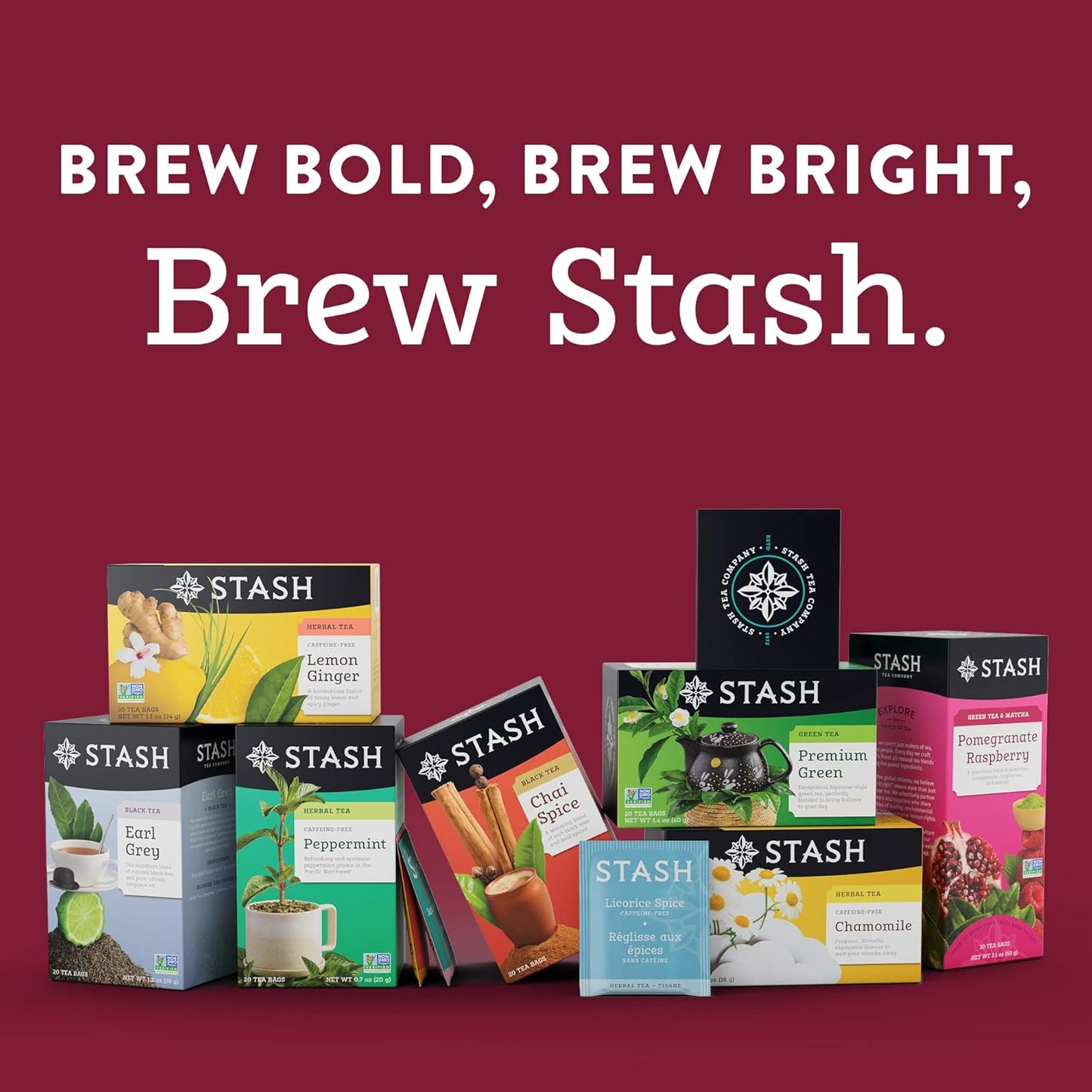 Stash Tea Chai Green Tea - Caffeinated, Non-GMO Project Verified Premium Tea with No Artificial Ingredients, 20 Count (Pack of 6) - 120 Bags Total