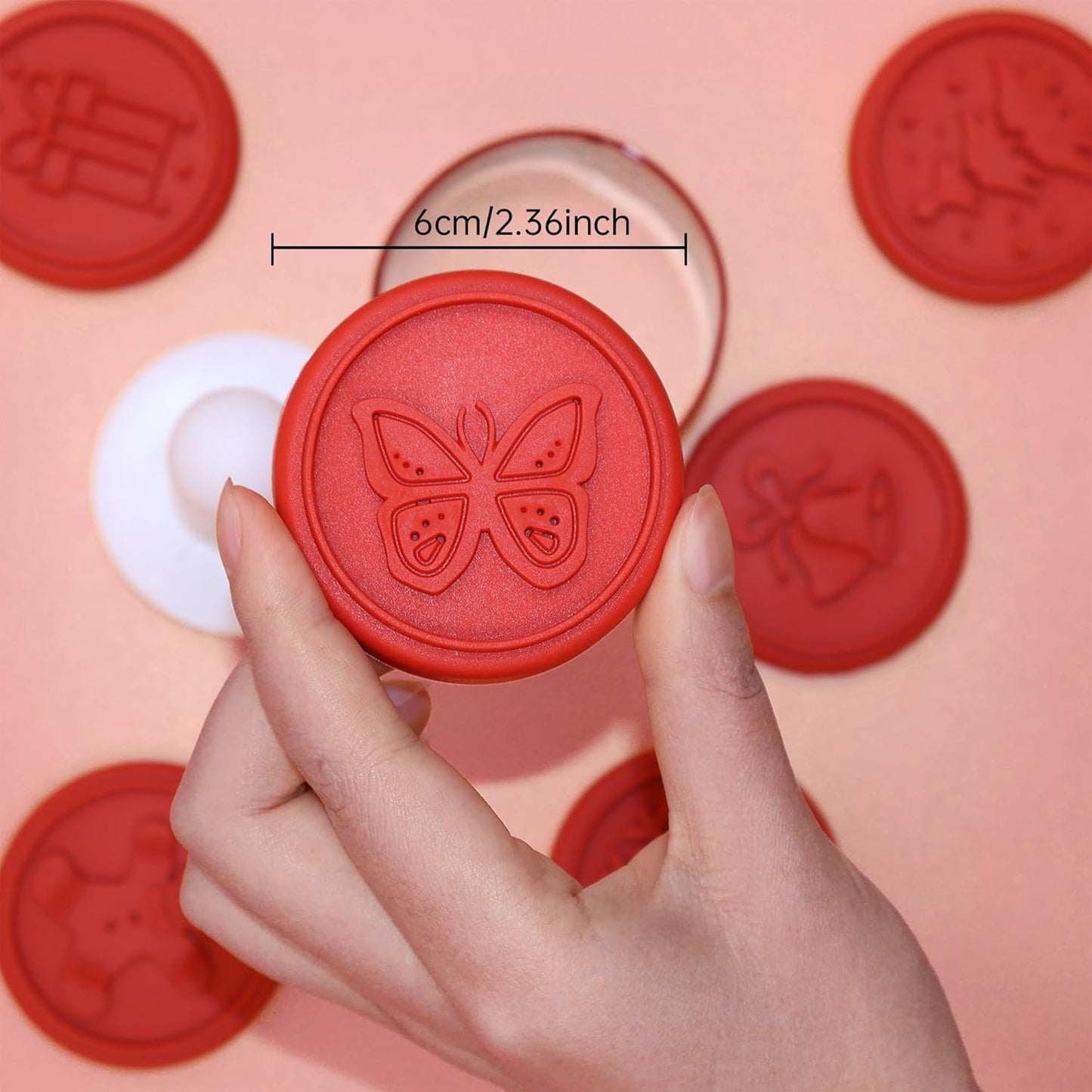 Christmas Cookie Stamps Silicone Cookie Stamps Cookie Cutter Biscuit for DIY Christmas and Daily Baking Set of 6