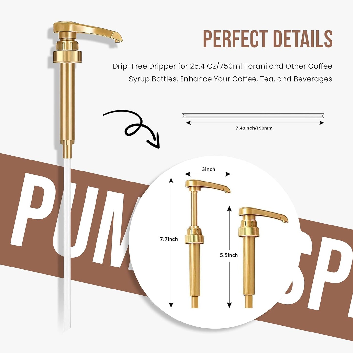 Jimoco® Syrup Pump Dispenser + Torani® Sugar Free Irish Cream Syrup, 25.4 oz - Coffee Syrup Pump & Flavoring Bundle