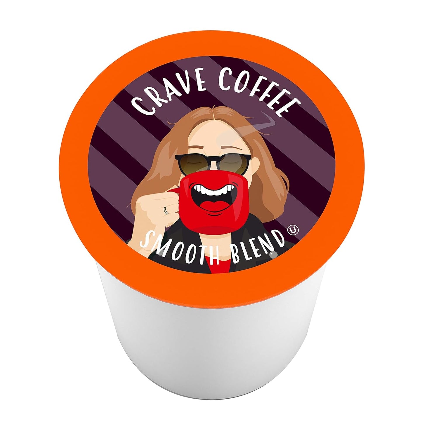 Crave Beverages Beverage Smooth Blend - Colombian, Medium Roast Coffee Pods, for Keurig K Cup Brewers, 40 Count