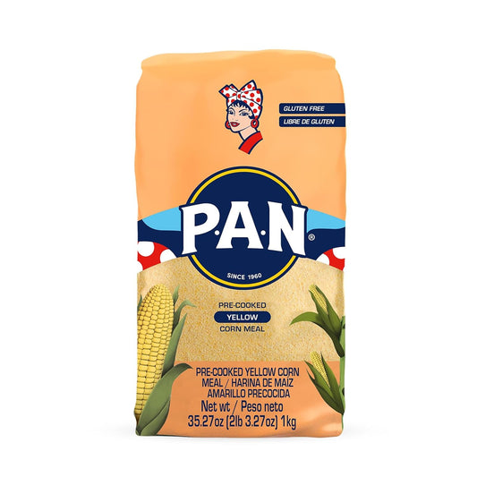 P.A.N. Yellow Corn Meal – Pre-cooked Gluten Free and Kosher Flour for Arepas (2.2 lb/Pack of 1)