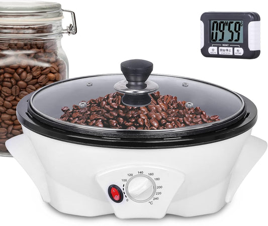 JIAWANSHUN Coffee Roaster Upgraded Electric Coffee Bean Roaster 1.1lb Coffee Roaster for Home Use,0-240℃ Temperature Adjust&Timer 110-120V