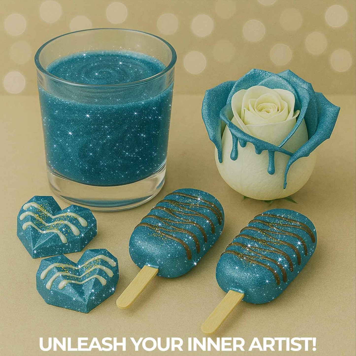 Bulk 20g Light Blue Edible Glitter for Drinks | Premium Edible Glitter for Cakes, Cocktails, Light Blue Cake Decorating Decorations Food Grade, Vegan, Kosher, Halal, Gluten Free - Made in USA