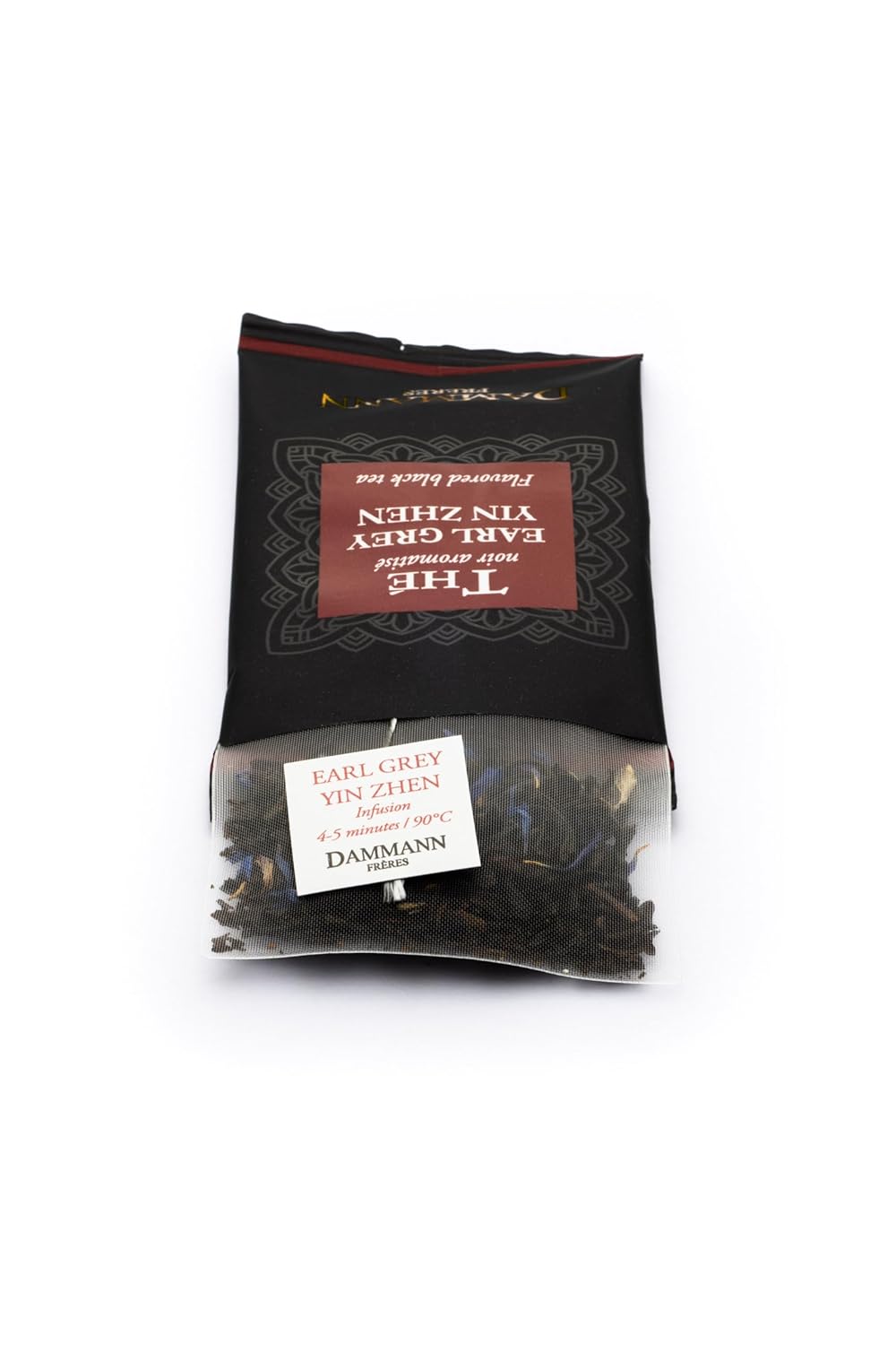 Dammann Freres Sachets, Earl Grey Yin Zhen Tea Bags, Premium Gourmet French Black Tea, Blend Bergamot, Individually Wrapped, 24 Count (Single Pack)