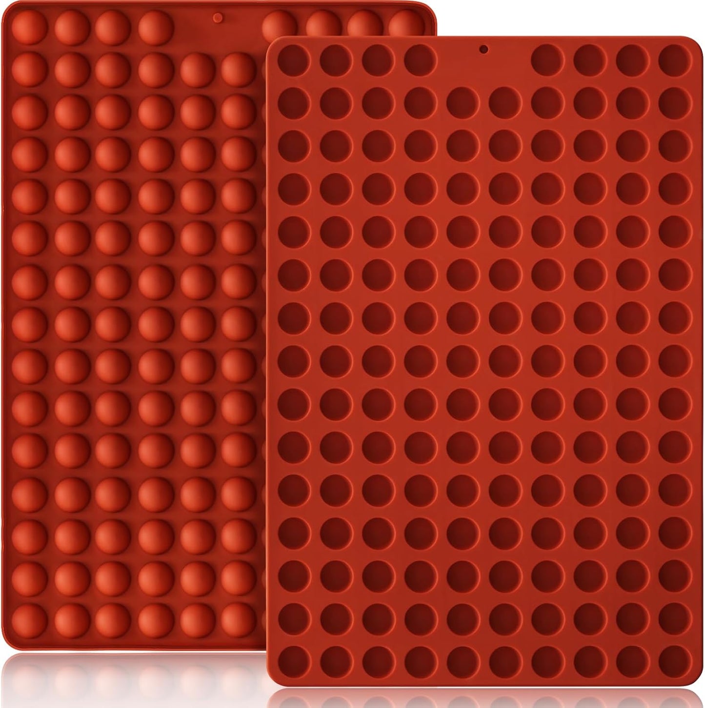 HKNMTT Mini Semi Sphere Shape Molds Silicone, 296 Cavities Round Baking Moulds for Dog Treats Snack Candy Chocolate Chip Cookie Wax Yogurt Melts, Oven Safe Small Half Ball Pellet Sheets