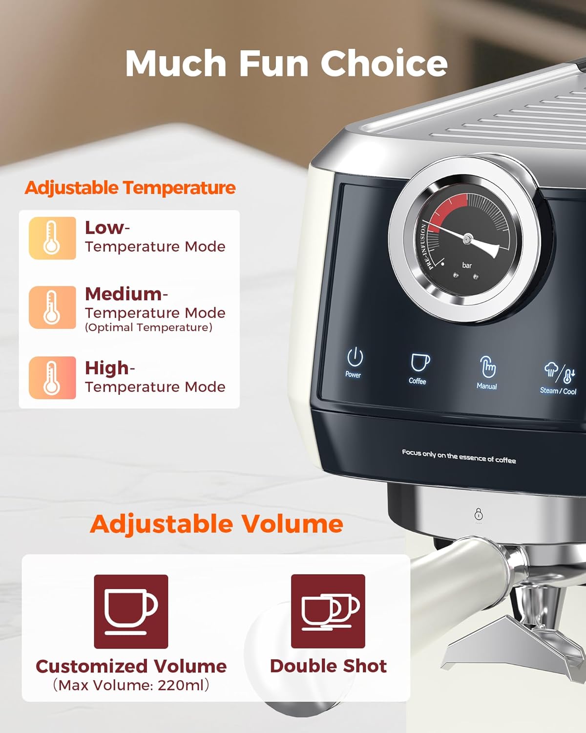 Tuni E2 58𝒎𝒎 𝑫𝒖𝒂𝒍 𝑩𝒐𝒊𝒍𝒆𝒓 𝑬𝒔𝒑𝒓𝒆𝒔𝒔𝒐 𝑴𝒂𝒄𝒉𝒊𝒏𝒆 with 𝑩𝒐𝒕𝒕𝒐𝒎𝒍𝒆𝒔𝒔 𝑷𝒐𝒓𝒕𝒂𝒇𝒊𝒍𝒕𝒆𝒓 Combo, 20 Bar Pump Semi-automatic Espresso Maker