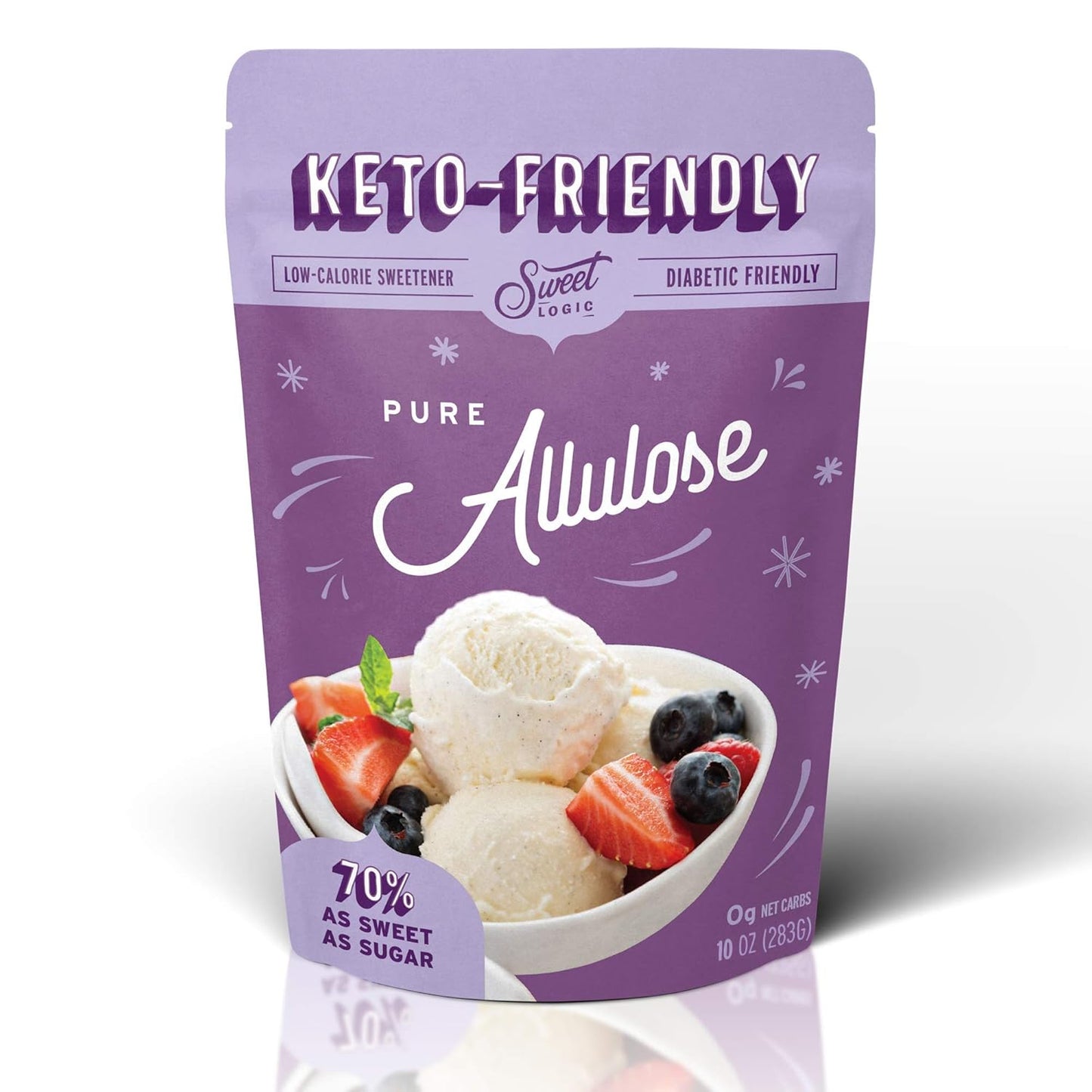 Sweet Logic Keto Baking Mix - Pure Allulose - Gluten-Free - Dairy Free - Diabetic-Friendly All Natural - Allulose - Stevia - Low Sugar - Low Carbs - Quick 20-Minute Prep (0 Net Carbs Per Serving)