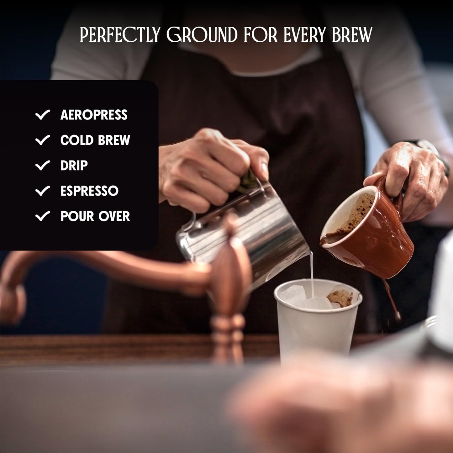 Ethiopia Yirgacheffe Ground Coffee, Medium-Light Roast Ground Coffee with Stone Fruit, Caramel & Toasted Pie Nuts, Single Origin 35.2 oz (2.2lb) Bag, Perfect Flavored Ethiopian Coffee Gift