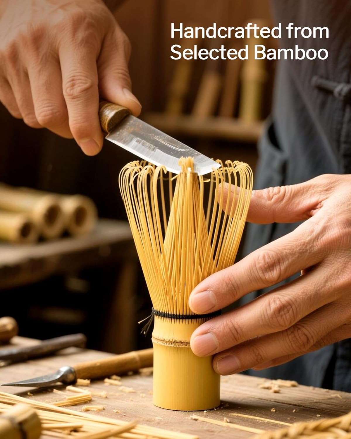 Artisan Matcha Whisk Set - 8 Pcs Premium Matcha Set with Bowl (Chawan), Bamboo Whisk & Tools | Matcha Kit for Making Breakfast/Latte | Gift for Matcha Lovers (Black)