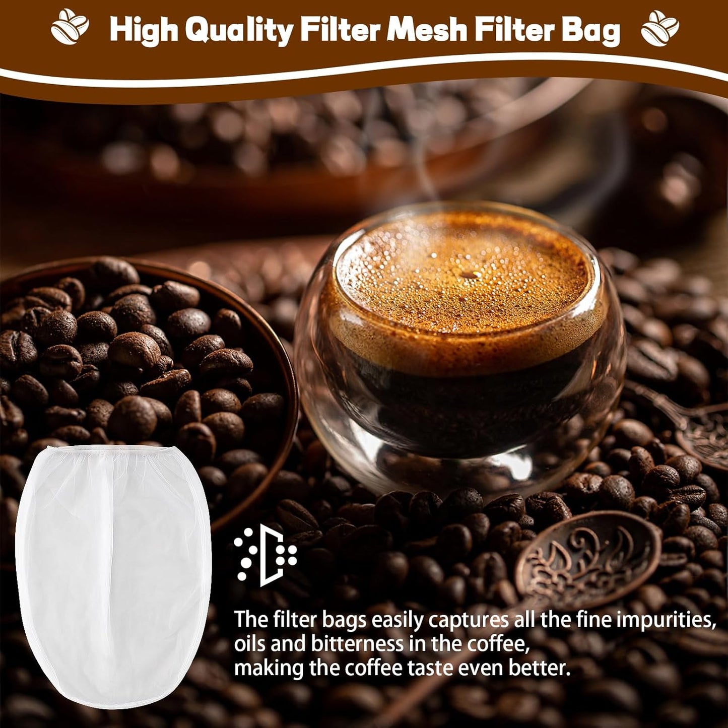 Alocs Cold Brew Coffee Filter Bag Compatible with Toddy Cold Brew System for 5 Gallon Commercial Brewers, Filter Bag for Coffee Grounds & Ice Tea - Quick Drain, Washable & Reusable (2 Pack)