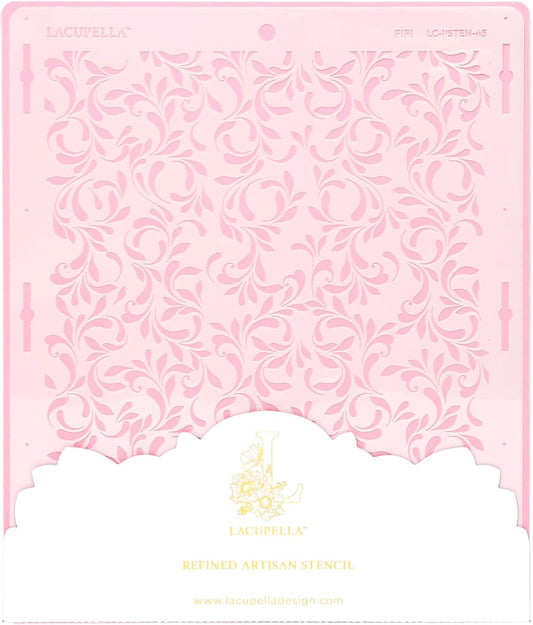 Cake Decorating Stencil for Tall Buttercream Cake, Royal Icing, Ganache, Paint, Airbrush (FIFI)