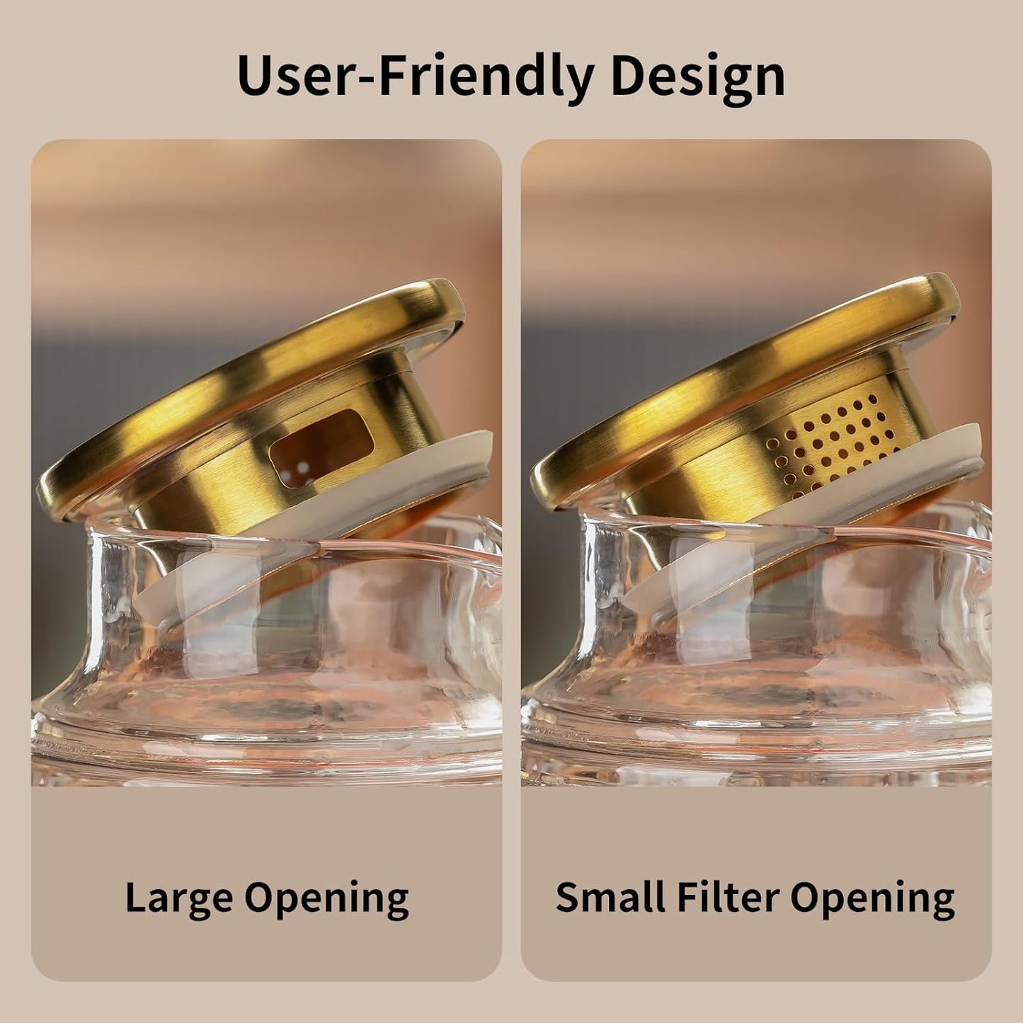 Glass Pitcher with Lid, 68 oz/2 Liter Vintage Water Pitcher, Clear Borosilicate Glass Water Carafe for Cold Brew, Coffee, Lemonade, Iced Tea,Beverage, Heat Resistant Water Glass Jug