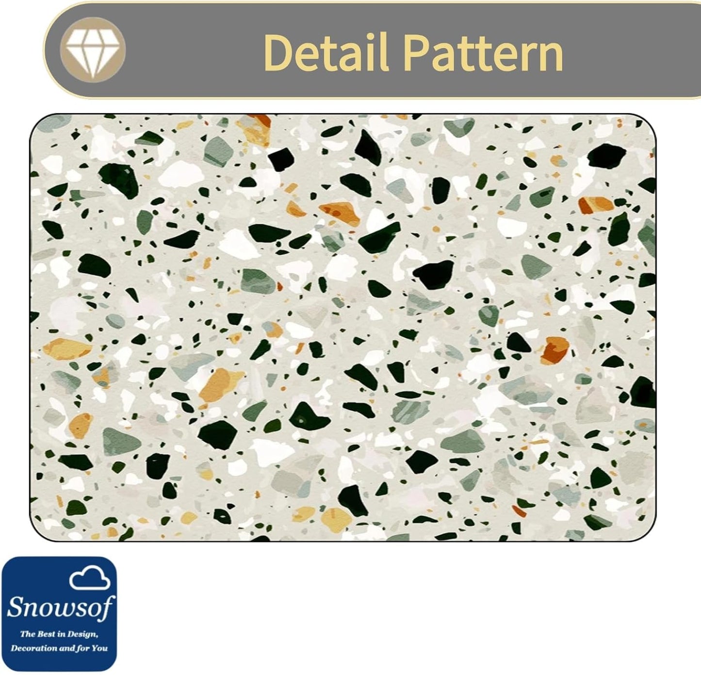 Dish Drying Mat - Absorbent Countertop Mat for Coffee Maker, Expresso Machine, Kitchen Use (03,20''×32'')