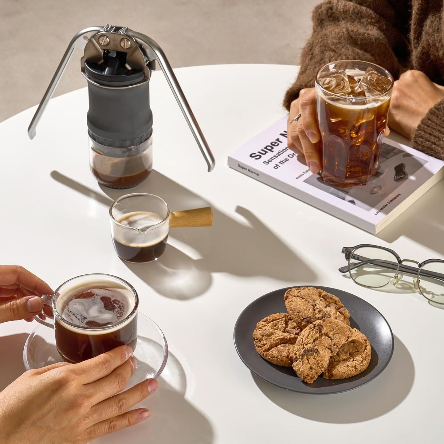 Leverpresso V4 Portable Lever Espresso Maker – Manual Espresso Machine with 51mm Ridgeless Filter Basket, Double Shot, Non-Pressurized, Perfect for Camping & Travel – by HUGH (Non- pressurized Filter)