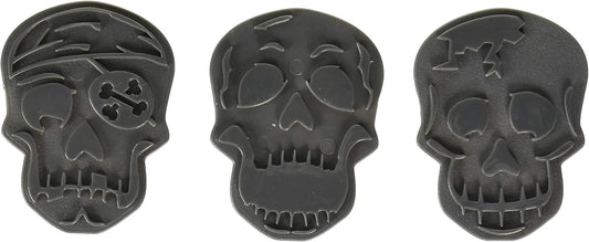 Tovolo Skull Templates Reverse, Dishwasher Safe, Set of 6 Cookie Stamps with Cutter