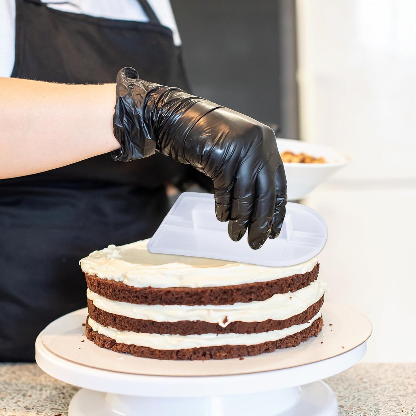 2Pcs White Plastic Fondant Icing Smoother Polisher Icing Scraper Paddle Tool Paddle Fondant Polisher Finisher Sugarcraft Cups for Cake Decoration Sugarcraft Paddles Sculpting and Modeling Tools