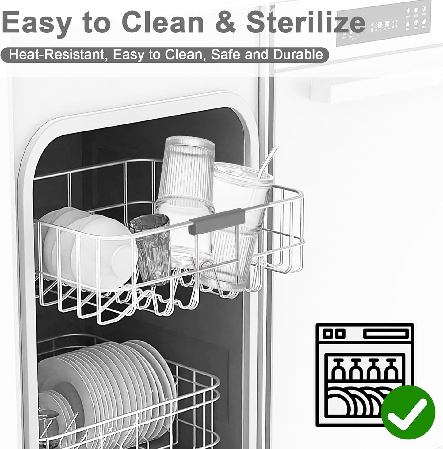 18.5oz Glass Cups with Lids and Straws – Single Reusable Tumbler, Thickened Shatter-Resistant Glass, Ideal for Iced Coffee, Smoothies, Cocktails, Juices – Elegant & Durable Drinkware