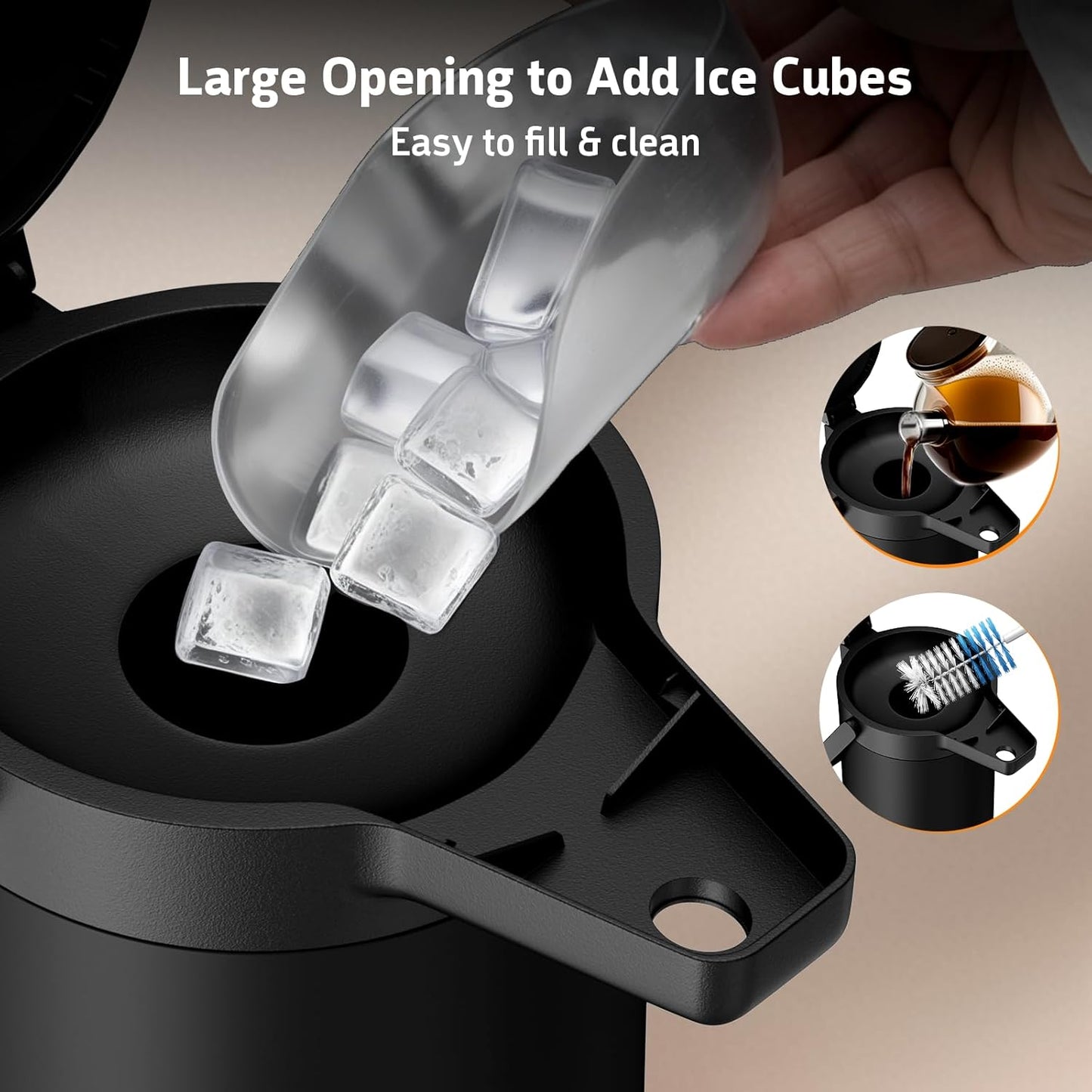 Airpot Coffee Carafe for Keeping Hot - 102 OZ/ 3L Large Coffee Dispenser with Pump - Insulated Stainless Steel Thermos Urn for Hot Drinks Water Tea - Thermal Beverage Dispenser for Parties