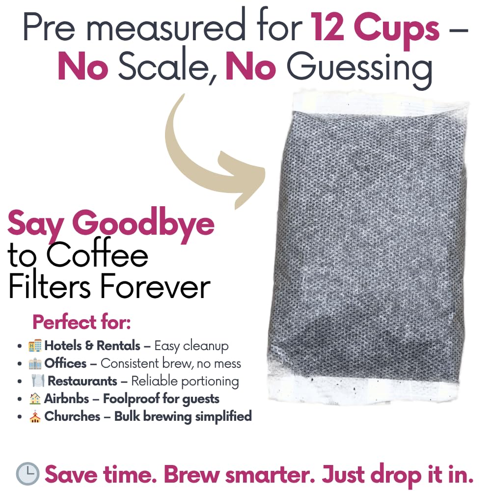 Ground Flavored Coffee In Filter Packs | Sweet Cream Jamaican Me Crazy | Medium Roast Low Acid Mold Free Pouches | Highest Rated Gourmet Bulk Individual Premeasured Packets for 10-12 Cup Drip Maker