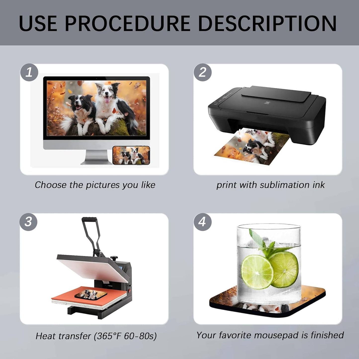 100 PCS Sublimation Blank Cup Coasters Bulk, 4x4 Inch Square Blank Cup Mat Rubber for Sublimation Transfer Heat Press Printing DIY Crafts