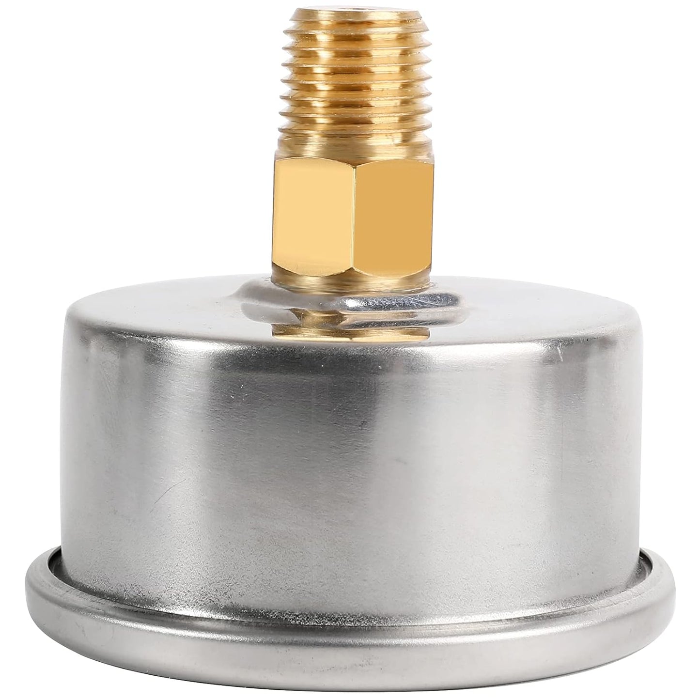 Glycerin Filled Pressure Gauge with 304 Stainless Steel Case, 1-1/2" Dial Size, 0-15Psi/Bar, High Accuracy, 1/8" NPT Center Back Mount…