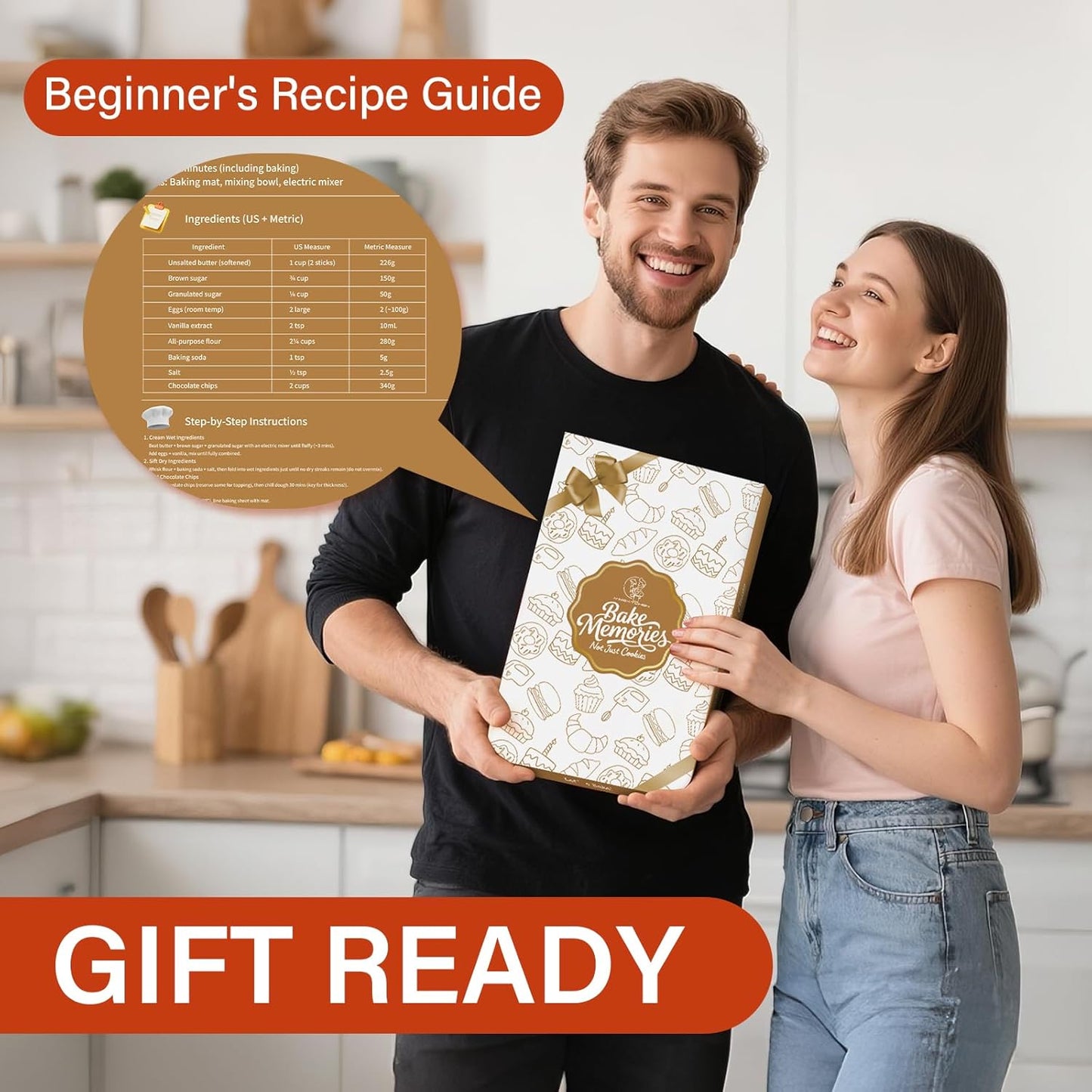 Non-Slip Silicone Baking Mat - 26x16 inch Extra Thick Pastry Mat with Measurements for Sourdough, Macarons, Bread, Pizza, Dough Rolling, Kneading, Heat Resistant to 480°F Gift for Baker