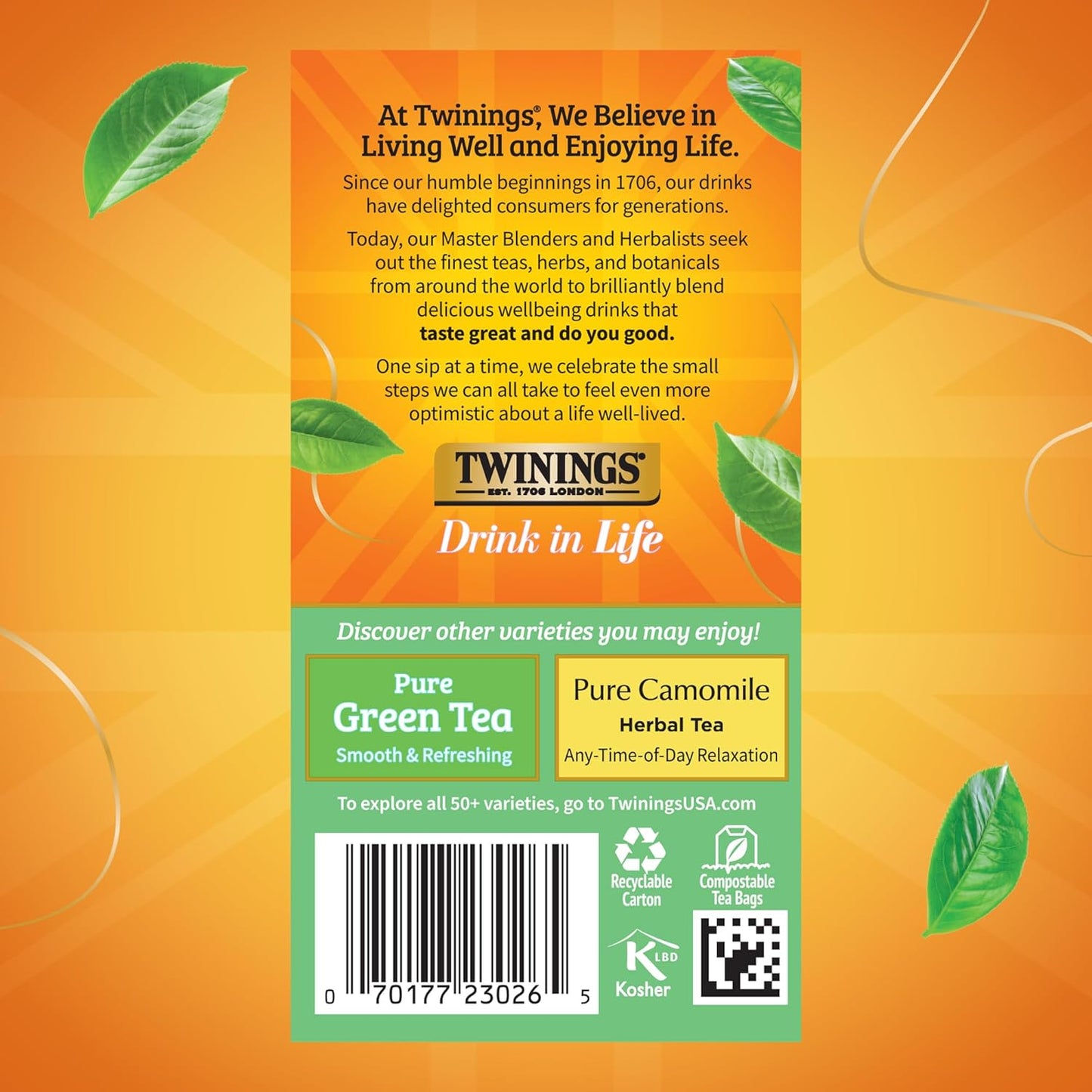 Twinings Pure White Tea Individually Wrapped Bags, 20 Count (Pack of 1), Light & Fresh, Caffeinated, Enjoy Hot or Iced, 20 Teabags