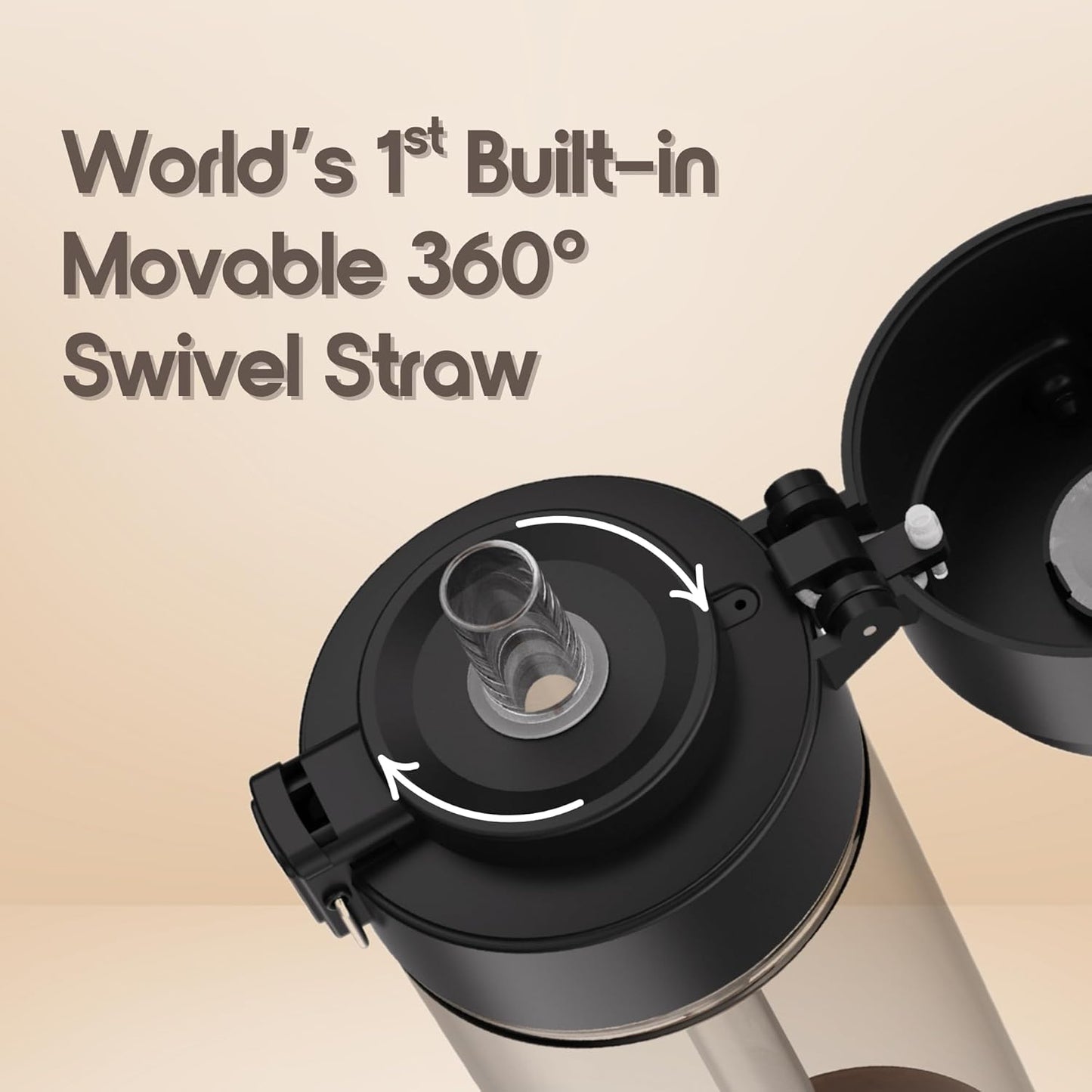 BobaMate® 25 oz Reusable Boba Cup & Tumbler with Lid, Straw, & Handle – Iced Coffee, Smoothie, Iced Matcha Cup – Spill-Proof, Shatter-Resistant, BPA-Free – Boba