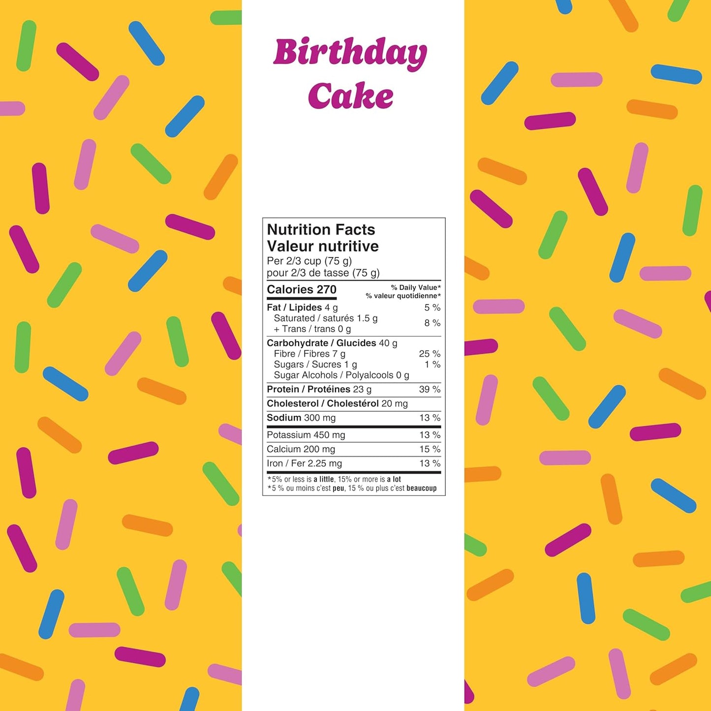 Flourish Protein Pancake & Waffle Mix, with Whey Protein & Flax Seed, No Added Sugar, High in Protein & Fiber - Just Add Water - Birthday Cake Flavour, 430 g (2 Pack) - Made in Canada