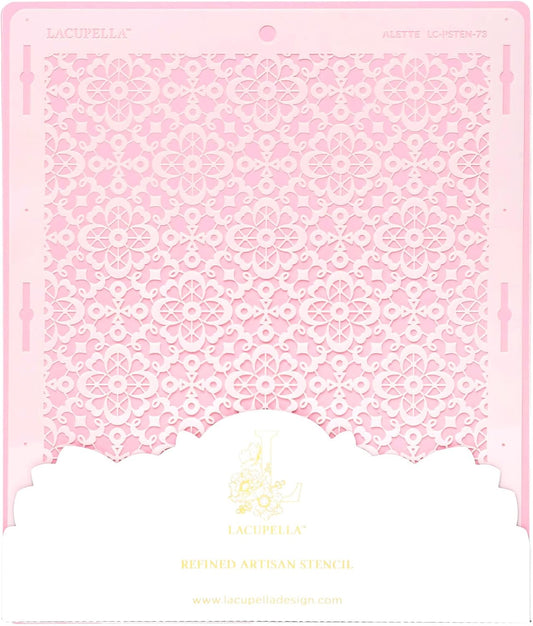 Cake Decorating Stencil for Tall Buttercream Cake, Royal Icing, Ganache, Paint, Airbrush (ALETTE)