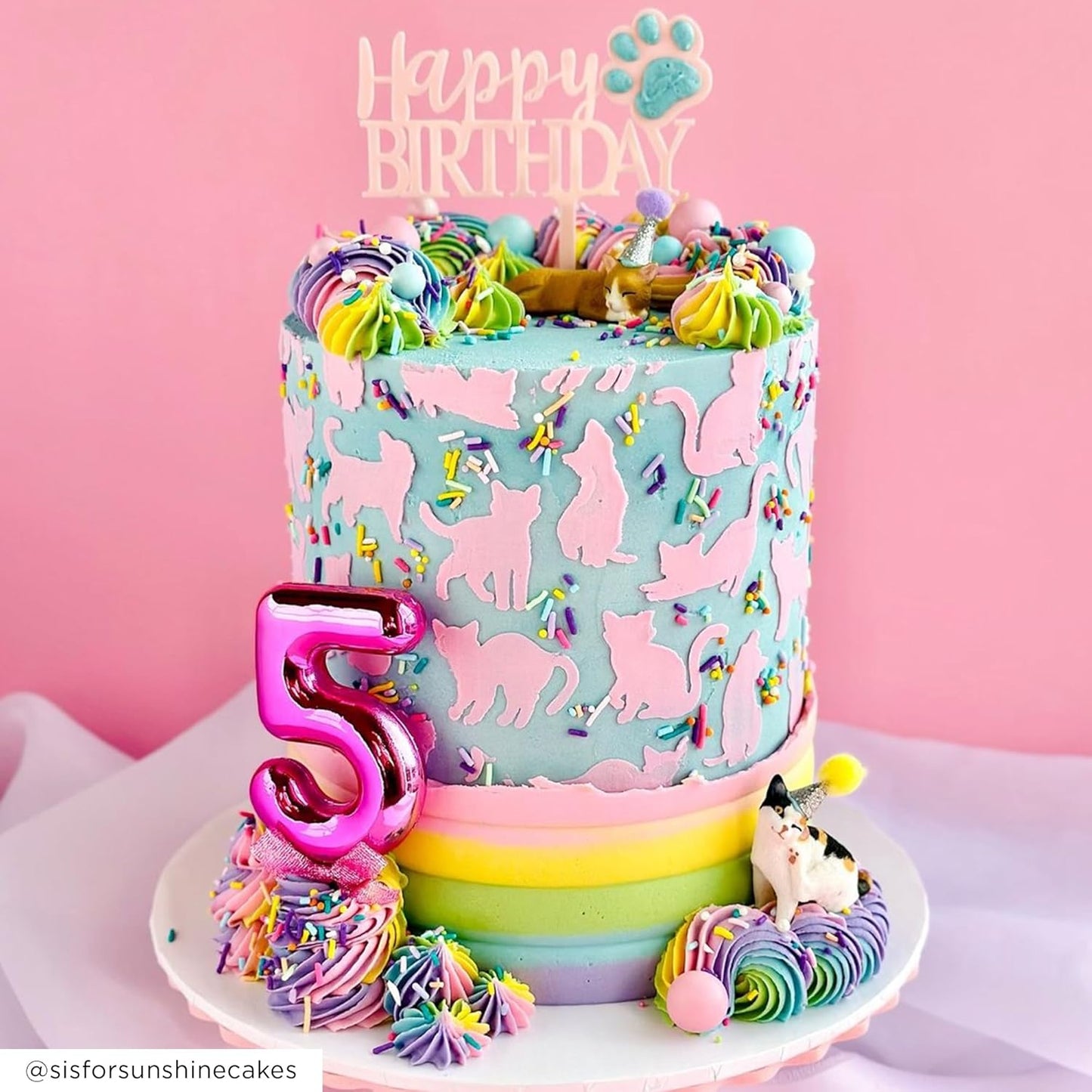 Large and Tall Cake Decorating Stencil (QATU)