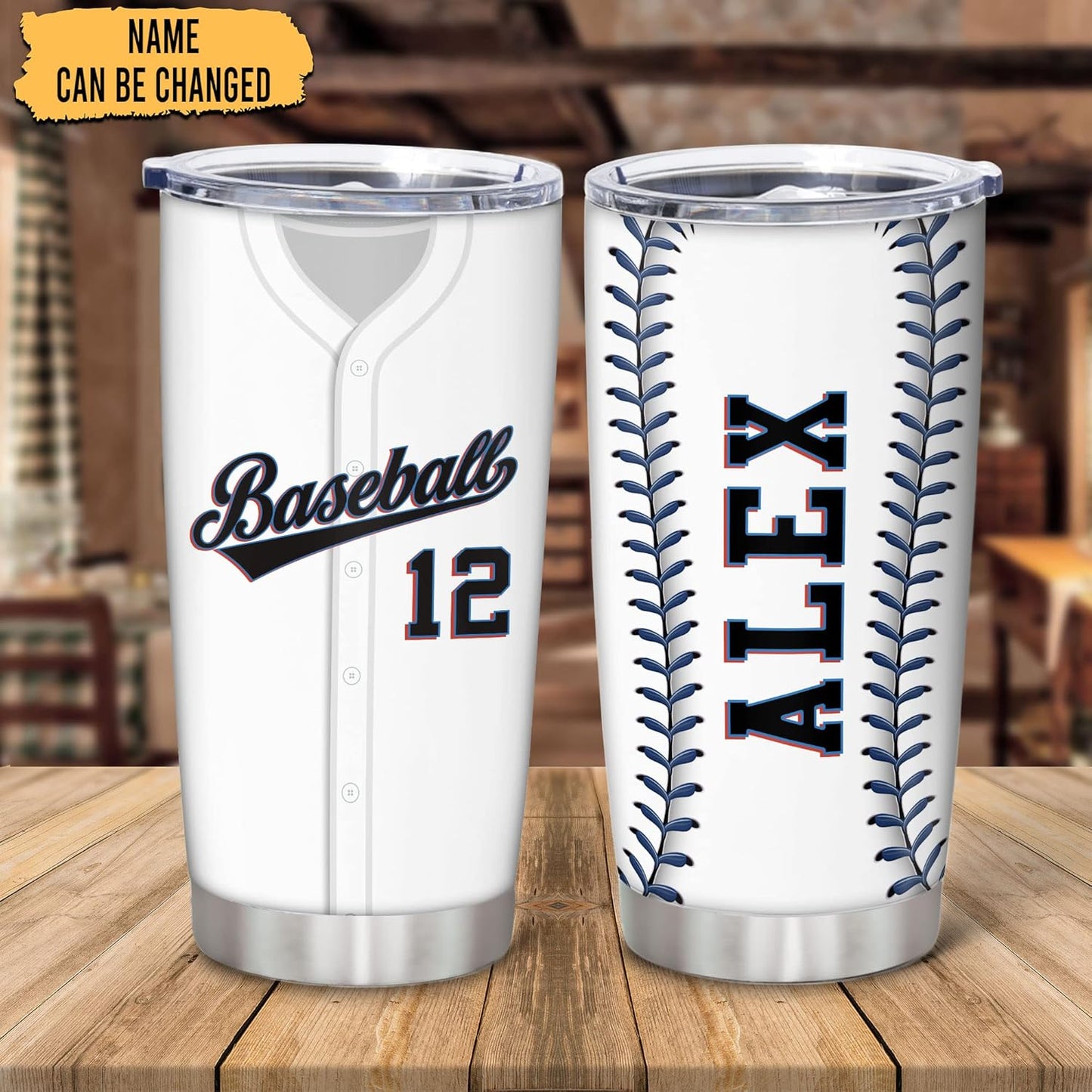 Hyturtle Personalized Baseball Tumbler Baseball Players Design Stainless Steel Double Walled Vacuum Insulated Tumblers 20oz30oz Coffee Travel Mug Cup Christmas Gift For Men Boys Friends Dad Sports Fan