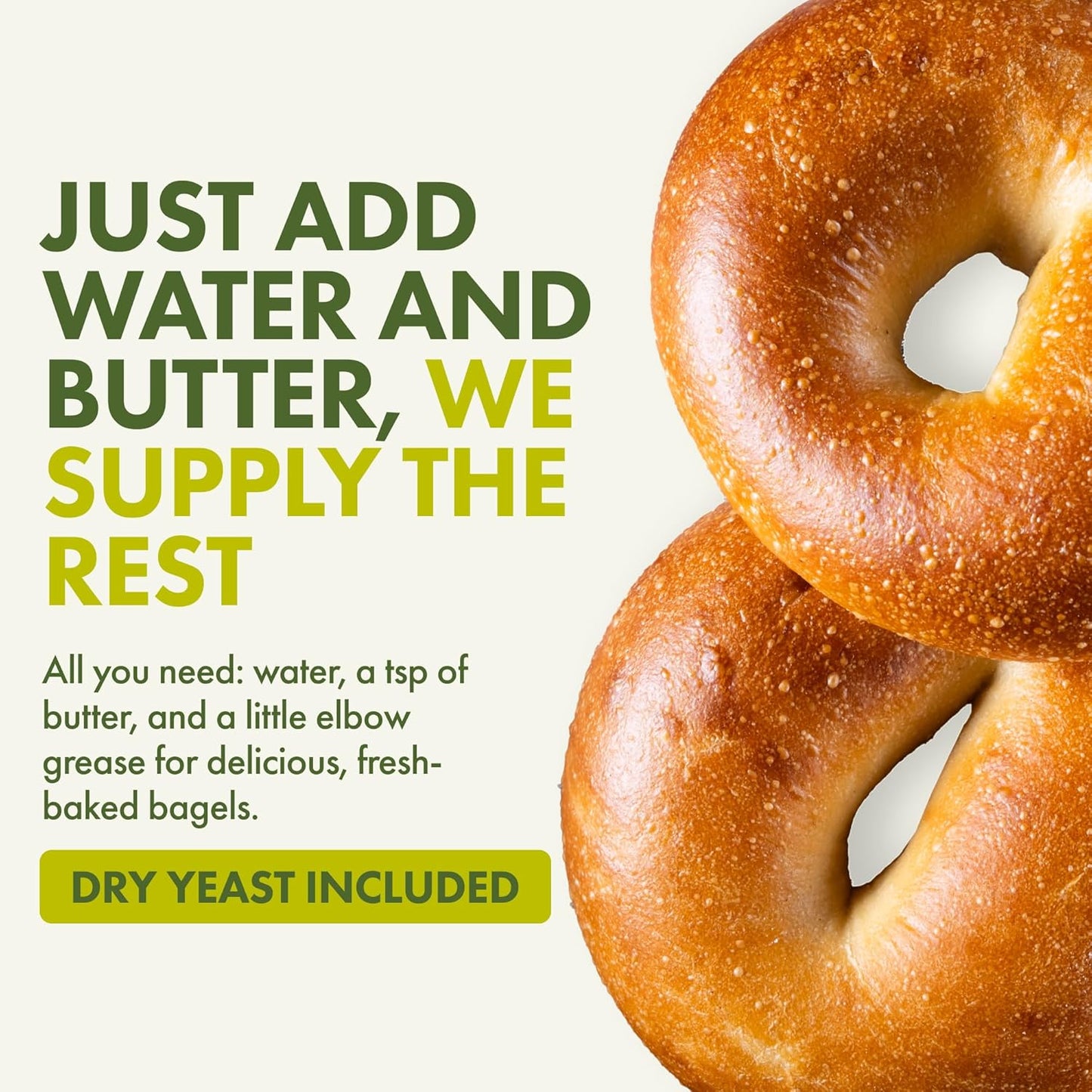 Let’s Bake Bread Organic Bagel Baking Mix - Makes Chewy, Golden Bagels at Home - USDA Organic, Non-GMO, No Additives, Easy Home Baking, Artisan-Style Bagels - 17.64 oz (1 Pack)