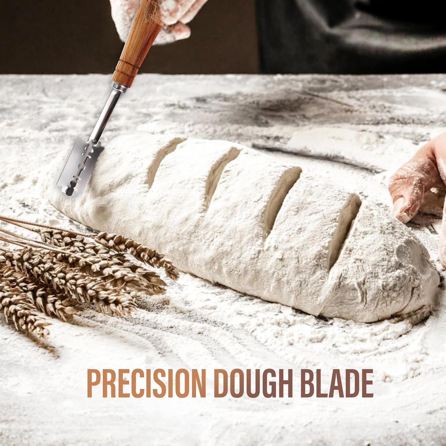 RICCLE Bread Lame Slashing Tool, Dough Scoring Knife with 15 Razor Blades and Storage Cover