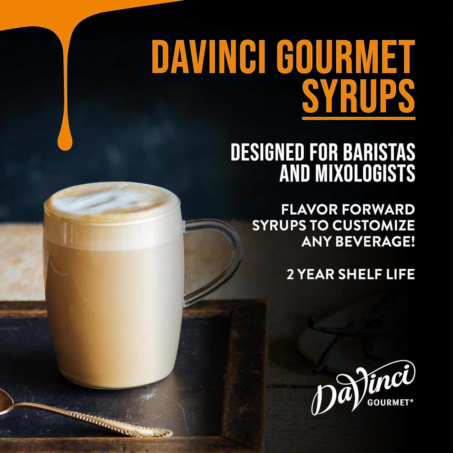 DaVinci Gourmet Classic Orange Syrup, 25.4 Fluid Ounces (Pack of 1)