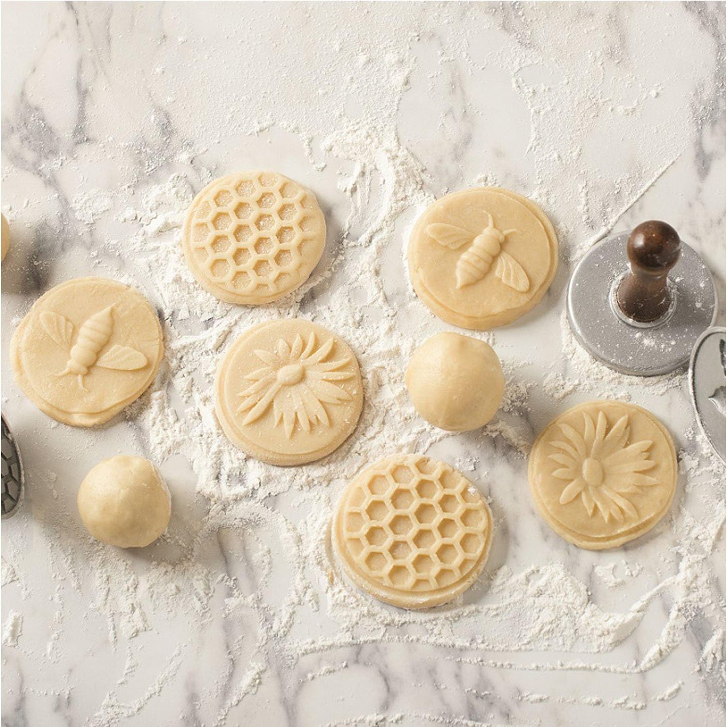 Nordic Ware 01250 Honeybee Cast Cookie Stamps